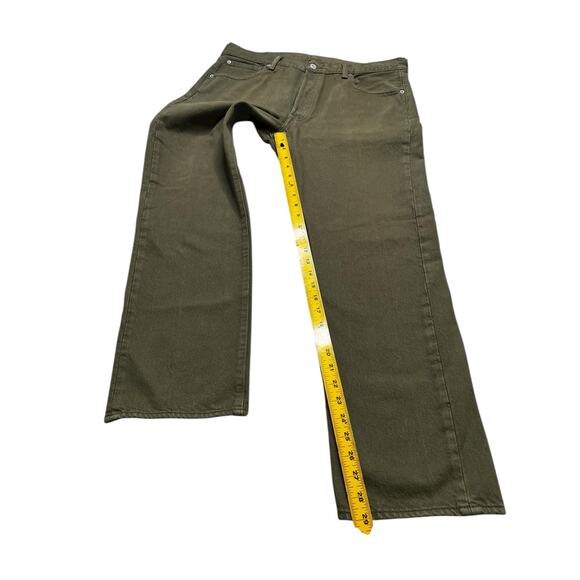 Levis 501 Jeans Mens 34x29 Green Button Fly Straight Fit Denim Waterless Casual - Picture 6 of 13